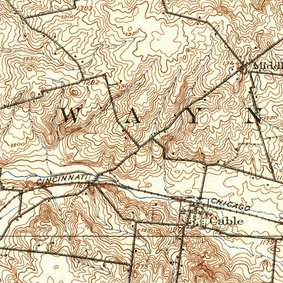 United States Geological Survey Mechanicsburg, OH (1916, 62500-Scale) digital map