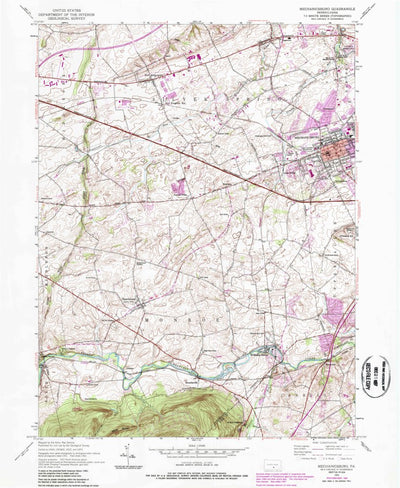 United States Geological Survey Mechanicsburg, PA (1952, 24000-Scale) digital map