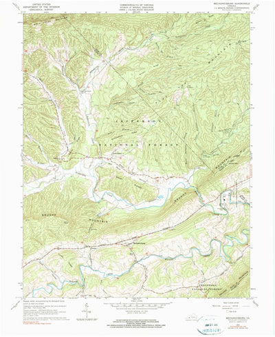 United States Geological Survey Mechanicsburg, VA (1965, 24000-Scale) digital map