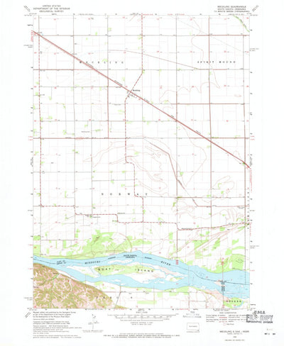 United States Geological Survey Meckling, SD-NE (1968, 24000-Scale) digital map