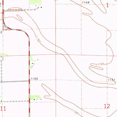 United States Geological Survey Meckling, SD-NE (1968, 24000-Scale) digital map