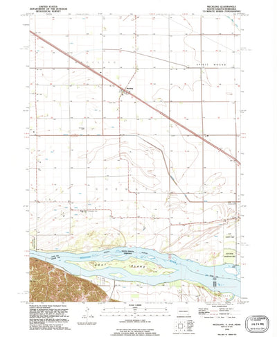 United States Geological Survey Meckling, SD-NE (1994, 24000-Scale) digital map