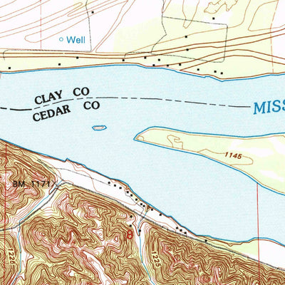 United States Geological Survey Meckling, SD-NE (1994, 24000-Scale) digital map