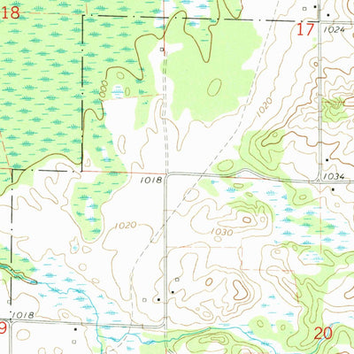 United States Geological Survey Mecosta, MI (1964, 24000-Scale) digital map