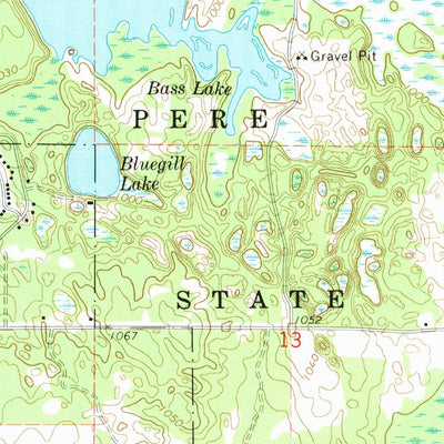 United States Geological Survey Mecosta, MI (1964, 24000-Scale) digital map