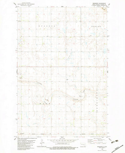 United States Geological Survey Medberry, ND (1982, 24000-Scale) digital map