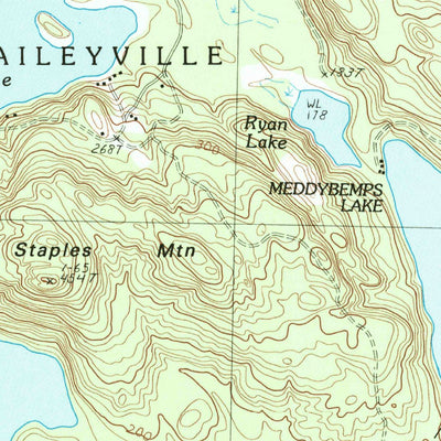 United States Geological Survey Meddybemps Lake West, ME (1987, 24000-Scale) digital map