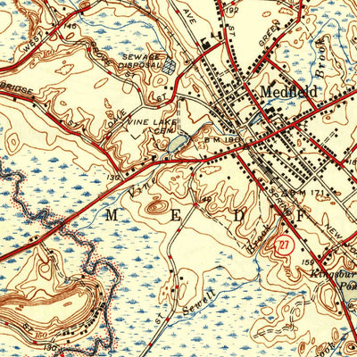 United States Geological Survey Medfield, MA (1946, 31680-Scale) digital map
