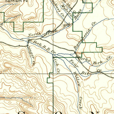 United States Geological Survey Medford E, OR-CA (1897, 250000-Scale) digital map