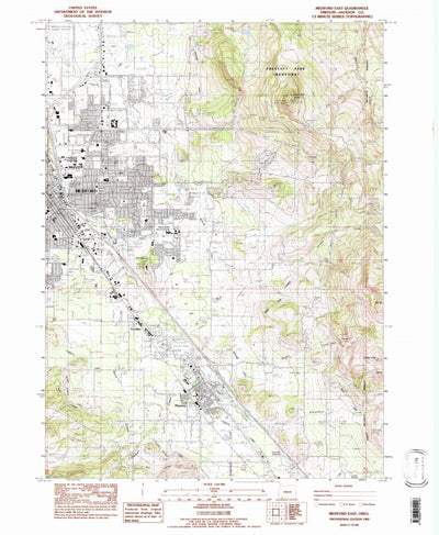 United States Geological Survey Medford East, OR (1983, 24000-Scale) digital map