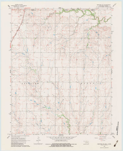 United States Geological Survey Medford NE, OK-KS (1968, 24000-Scale) digital map