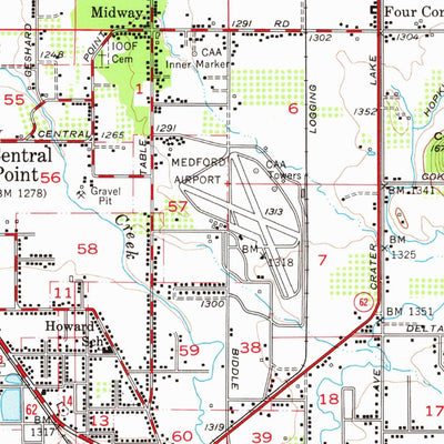 United States Geological Survey Medford, OR (1954, 62500-Scale) digital map