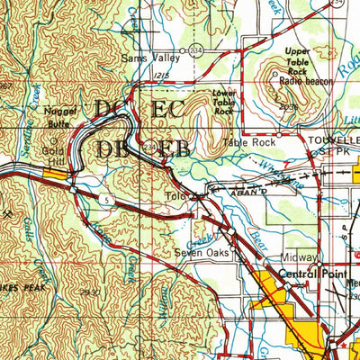 United States Geological Survey Medford, OR-CA (1955, 250000-Scale) digital map