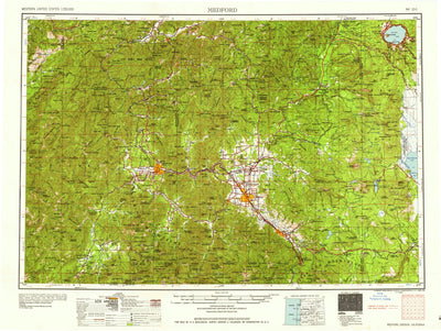 United States Geological Survey Medford, OR-CA (1958, 250000-Scale) digital map