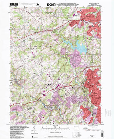 United States Geological Survey Media, PA (1995, 24000-Scale) digital map