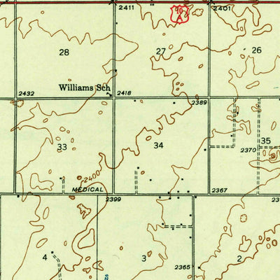 United States Geological Survey Medical Lake, WA (1943, 62500-Scale) digital map