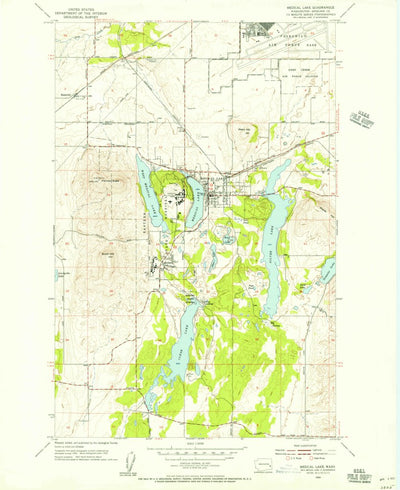 United States Geological Survey Medical Lake, WA (1954, 24000-Scale) digital map