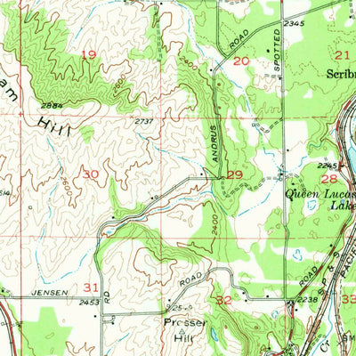 United States Geological Survey Medical Lake, WA (1954, 62500-Scale) digital map