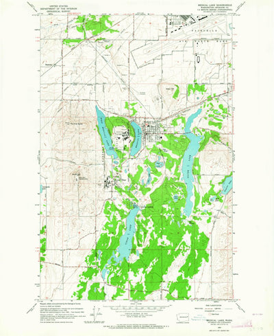 United States Geological Survey Medical Lake, WA (1963, 24000-Scale) digital map