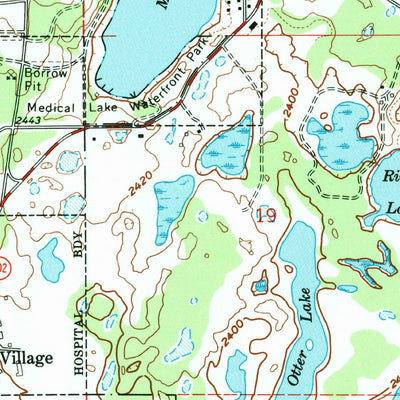 United States Geological Survey Medical Lake, WA (1973, 24000-Scale) digital map