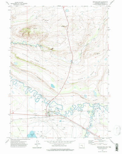 United States Geological Survey Medicine Bow, WY (1971, 24000-Scale) digital map