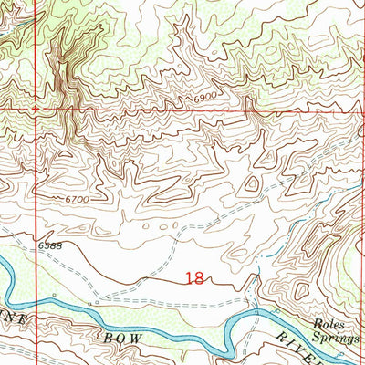 United States Geological Survey Medicine Bow, WY (1971, 24000-Scale) digital map