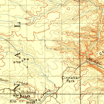United States Geological Survey Medicine Bow, WY-CO (1908, 125000-Scale) digital map