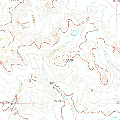 United States Geological Survey Medicine Butte SW, ND (1972, 24000-Scale) digital map