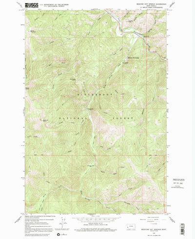 United States Geological Survey Medicine Hot Springs, MT (1965, 24000-Scale) digital map
