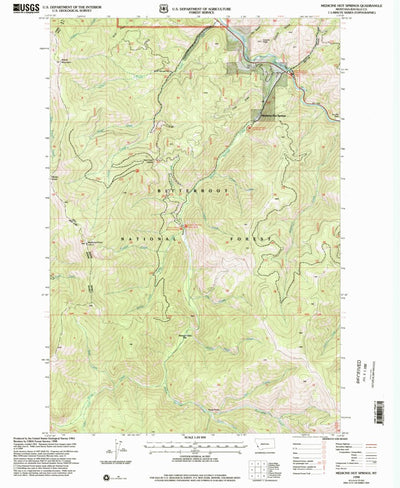 United States Geological Survey Medicine Hot Springs, MT (1998, 24000-Scale) digital map