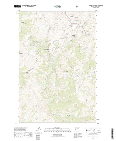 United States Geological Survey Medicine Hot Springs, MT (2020, 24000-Scale) digital map