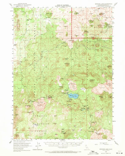 United States Geological Survey Medicine Lake, CA (1952, 62500-Scale) digital map