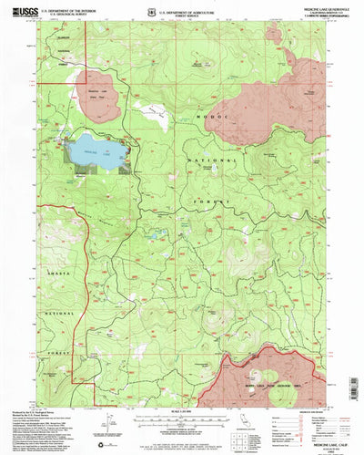 United States Geological Survey Medicine Lake, CA (1993, 24000-Scale) digital map