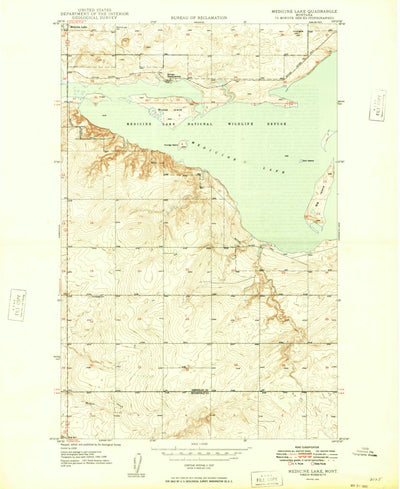 United States Geological Survey Medicine Lake, MT (1949, 24000-Scale) digital map