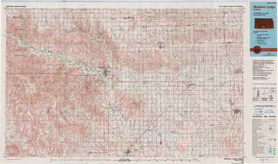 United States Geological Survey Medicine Lodge, KS (1985, 100000-Scale) digital map