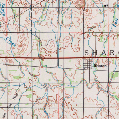United States Geological Survey Medicine Lodge, KS (1985, 100000-Scale) digital map