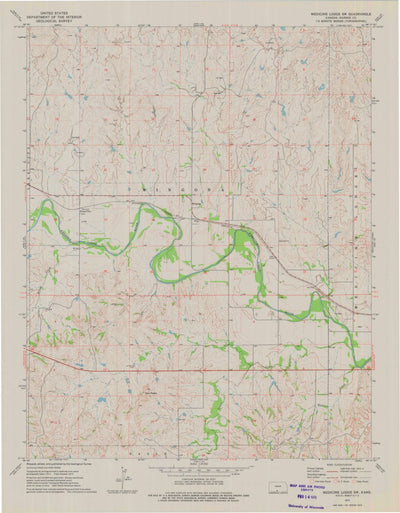 United States Geological Survey Medicine Lodge SW, KS (1973, 24000-Scale) digital map