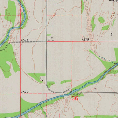 United States Geological Survey Medicine Lodge SW, KS (1973, 24000-Scale) digital map
