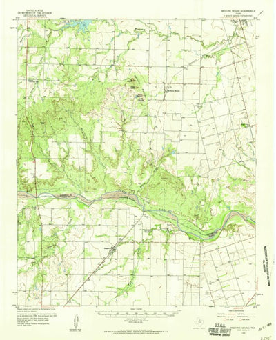United States Geological Survey Medicine Mound, TX (1958, 62500-Scale) digital map