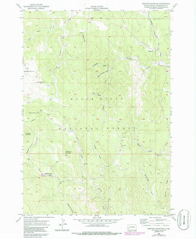 United States Geological Survey Medicine Mountain, SD (1956, 24000-Scale) digital map