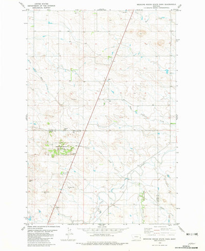 United States Geological Survey Medicine Rocks State Park, MT (1981, 24000-Scale) digital map