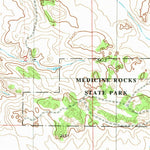 United States Geological Survey Medicine Rocks State Park, MT (1981, 24000-Scale) digital map