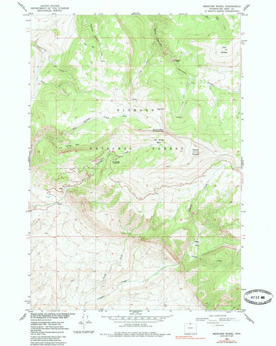 United States Geological Survey Medicine Wheel, WY (1960, 24000-Scale) digital map