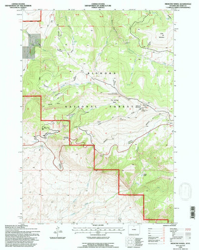 United States Geological Survey Medicine Wheel, WY (1993, 24000-Scale) digital map