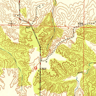 United States Geological Survey Medill, MO (1951, 24000-Scale) digital map