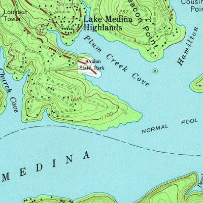 Medina Lake, TX (1964, 24000-Scale) Map by United States Geological ...