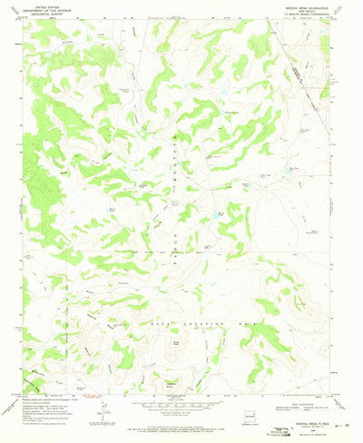 United States Geological Survey Medina Mesa, NM (1968, 24000-Scale) digital map
