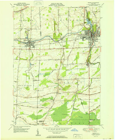 United States Geological Survey Medina, NY (1951, 24000-Scale) digital map