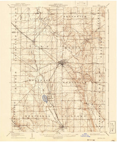 United States Geological Survey Medina, OH (1906, 62500-Scale) digital map