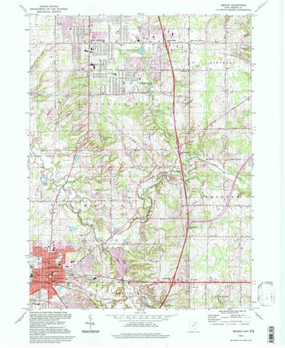 United States Geological Survey Medina, OH (1994, 24000-Scale) digital map